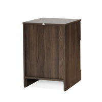 Vinie Nightstand with 1 Drawer and Open Shelf, Modern Walnut Brown - BM324462