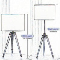 Kera Table Lamp, White Drum Shade, Brass Gold Tripod Base 39 Inch  -BM324493
