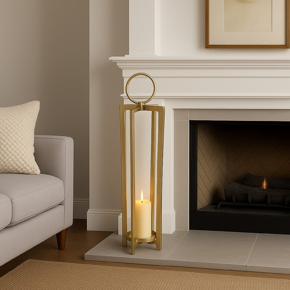 Siana Tabletop Decor, Candle Holder, 31 Inch, Gold Finished Metal -BM324571