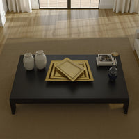 Nancy Tray Set of 3, Wavy Edges, Golden Metal Frames, Rectangular -BM324611
