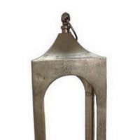 Akira Tabletop Candle Holder Lantern Set of 2, Gold Metal, Top Hook -BM324614