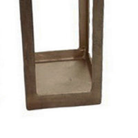 Akira Tabletop Candle Holder Lantern Set of 2, Gold Metal, Top Hook -BM324614