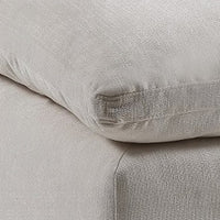 Shar Modular Ottoman, Pillow Top Cushion, Plush Ivory Linen Fabric -BM324728