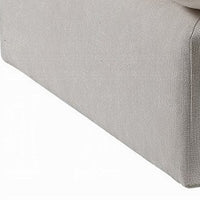 Shar Modular Ottoman, Pillow Top Cushion, Plush Ivory Linen Fabric -BM324728