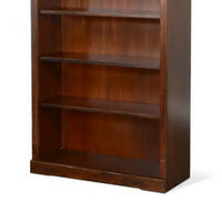 Odell Bookcase w 5 Adjustable Shelves, Dark Brown Slate Inlay 60 Inch -BM324755
