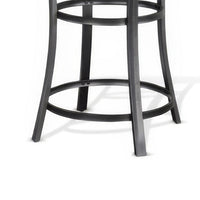 Flint Counter Height Table Round 36 Inch, Dark Brown Mahogany w Metal -BM324809