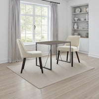 Zayle Counter Height Table, Dark Brown Mahogany Wood, Metal, 47 Inch -BM324813