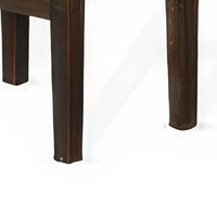 Flint Barstool, Backless, Plush Black Vinyl Seat, Dark Brown Mahogany -BM324824