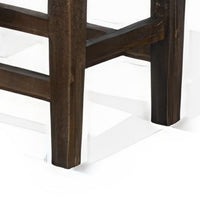 Flint Counter Stool, Black Faux Leather, Dark Brown Mahogany Wood -BM324826