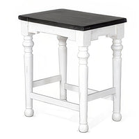 Orso Counter Height Stool Set of 2, White, Dark Brown Mahogany Wood -BM324844