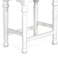 Orso Counter Height Stool Set of 2, White, Dark Brown Mahogany Wood -BM324844