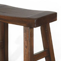 Reggie Counter Stool Set of 2, Saddle Seat Mocha Brown Mahogany -BM324888