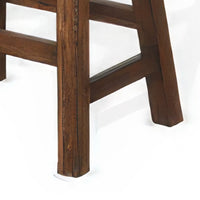 Reggie Counter Stool Set of 2, Saddle Seat Mocha Brown Mahogany -BM324888