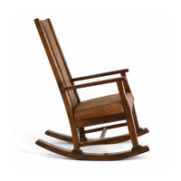 Odel Rocking Chair, Faux Leather Seat and Back, Dark Chocolate Brown -BM324896
