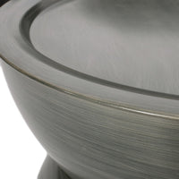 Accent Coffee Table, 25 Inch Hourglass Shape, Gray Hammered Finish - BM324924