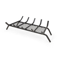Fireplace Log Holder Rack, Classy Mesh Design, 27x13 Matte Black Iron