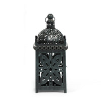 Sus Candle Holder Lantern, 15 Inch Dome Lid, Black Iron Metal Cover -BM324939