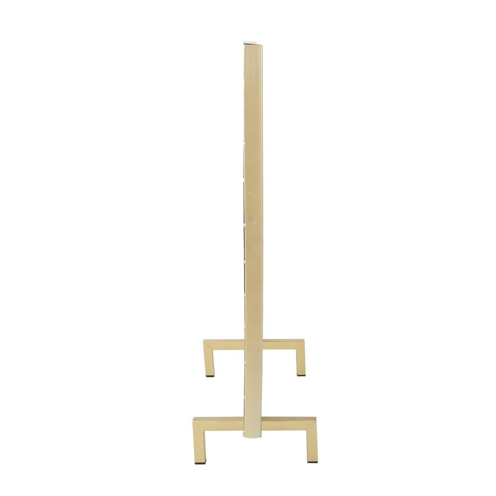 Gold Fireplace Screen, Single Panel Overlapping Circle Design, 41x31 -BM325000