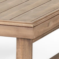 Chelsie Outdoor Coffee Table, Slatted Top, Brown Wood, Square 28 Inch -BM325010