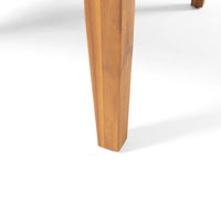 Lizie Outdoor Coffee Table, 30 Inch Square Slatted, Brown Acacia Wood -BM325011