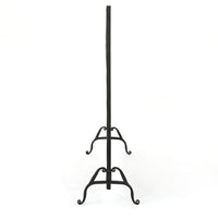 35x39 Fireplace Screen, Flower Design, Classic Matte Black Iron Finish -BM325080