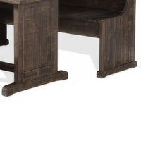 Flint 4pc Breakfast Nook Set, Dining Table, Corner Bench, Dark Brown