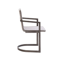 Jegy Dining Chair, Padded Washed Gray Faux Leather, Cantilever Base -BM325237