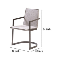 Jegy Dining Chair, Padded Washed Gray Faux Leather, Cantilever Base -BM325237