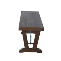 Flint Dining Bench with Turnbuckles, 70 Inch Dark Brown Mahogany Wood -BM325295