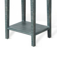 Rena Side End Table with 1 Drawer, 17 Inch Rustic Green Mahogany Wood -BM325343