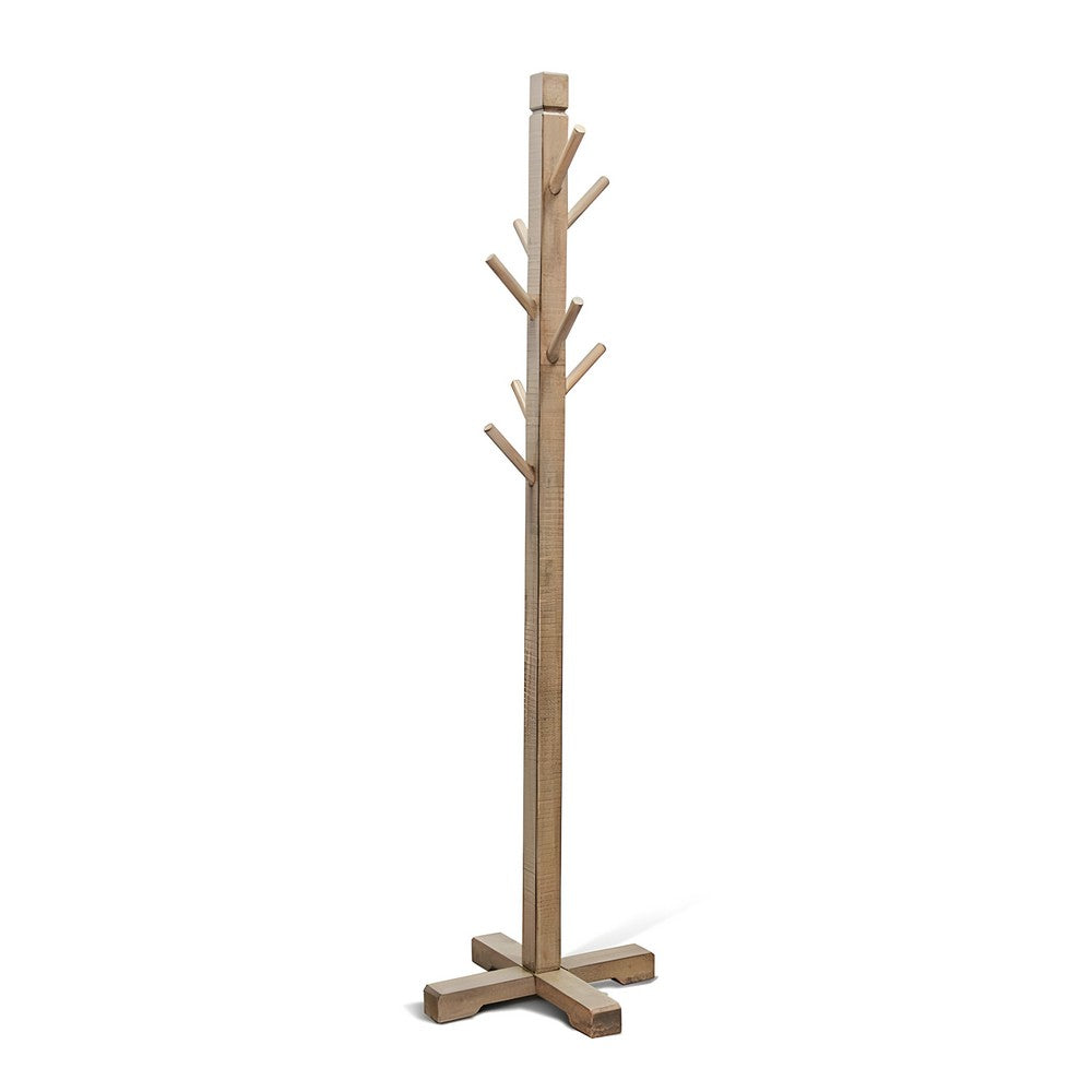 Rena Coat, Hat Tree Stand, 8 Wood Stems, 72 Inch Light Brown Mahogany -BM325364