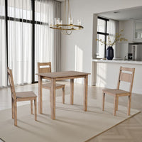 Rena Bar Height Dining Table | 48" Rectangular Top | Beige Brown Mahogany Wood - BM325401