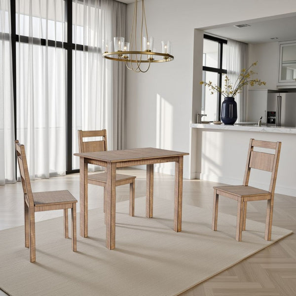 Rena Bar Height Dining Table | 48" Rectangular Top | Beige Brown Mahogany Wood - BM325401