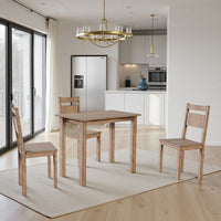 Rena Bar Height Dining Table | 48" Rectangular Top | Beige Brown Mahogany Wood - BM325401