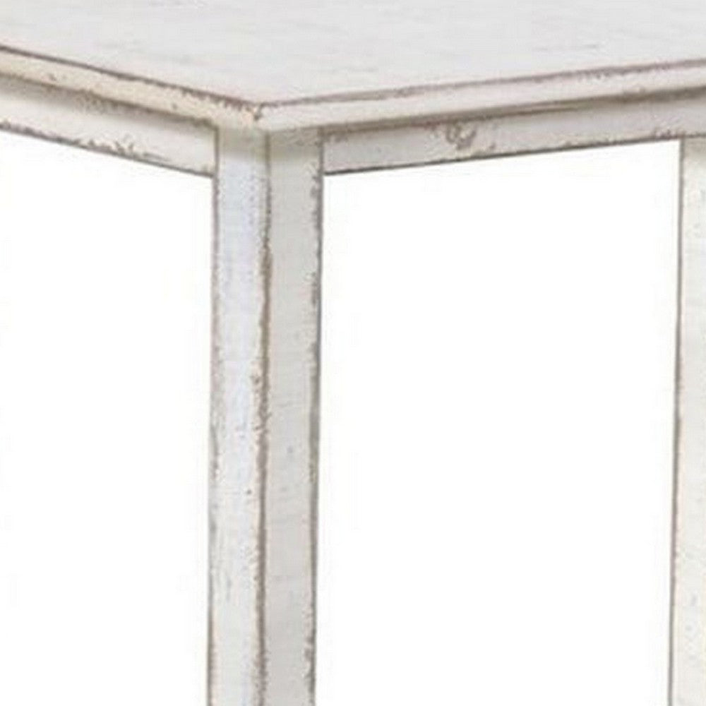 Rena Counter Table, 48 Inch Rectangular White Sand Mahogany Wood -BM325408