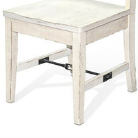 Rena Dining Chair Set of 2, Ladderback, Off-White Mahogany Wood -BM325419