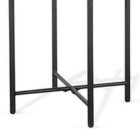Reena Accent Chairside Table, Light Brown Wood, Black, Round 22 Inch -BM325485