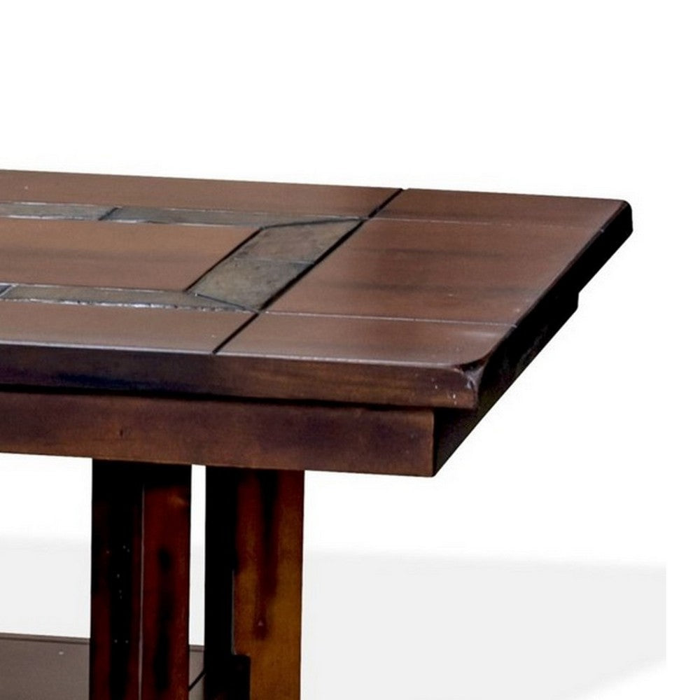 Odel Coffee Table, 1 Shelf, Dark Brown Mahogany, Rectangular 49 Inch -BM325492