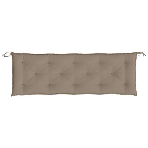Claire Outdoor Cushion for Bench, Tufted Taupe Oxford Fabric, 59 Inch -BM325607