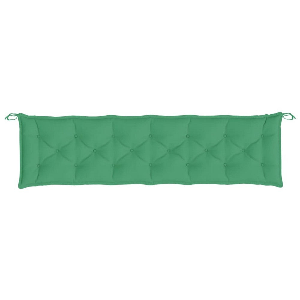 Claire Outdoor Cushion for Bench, Tufted Green Oxford Fabric, 79 Inch -BM325608