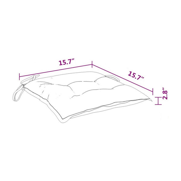 Zia 4pc Outdoor Patio Cushions for Chair, Tufted, Black Oxford Fabric -BM325609