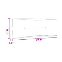 Moni 3pc Outdoor Cushion for Bench, Tufted Dark Gray Fabric, 47 Inch -BM325610