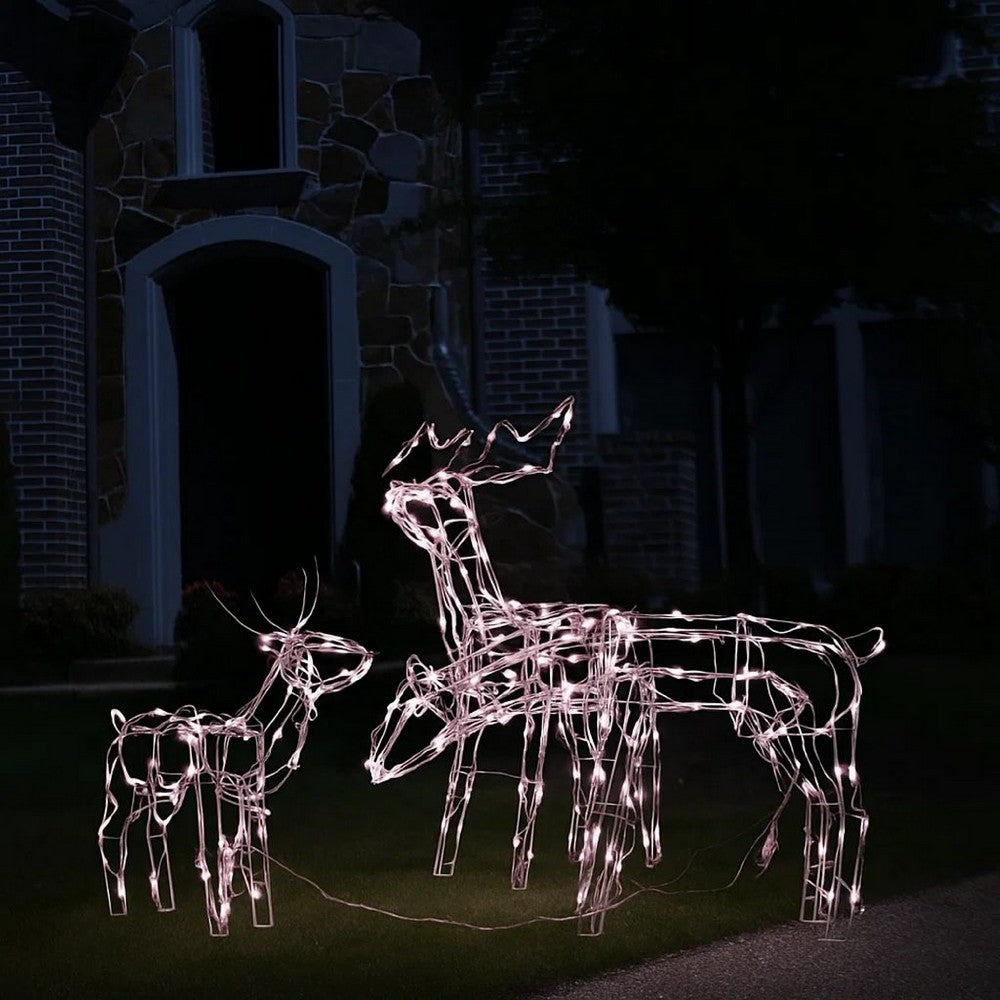 Meyi 3pc Outdoor Reindeer Family Christmas Decoration, 229 Warm White LEDs -BM325632