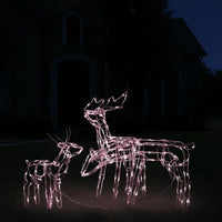 Meyi 3pc Outdoor Reindeer Family Christmas Decoration, 229 Warm White LEDs -BM325632