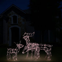 Meyi 3pc Outdoor Reindeer Family Christmas Decoration, 229 Warm White LEDs -BM325632