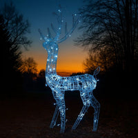 Outdoor Reindeer Christmas Decoration, 140 Cool White LED Lights -BM325633