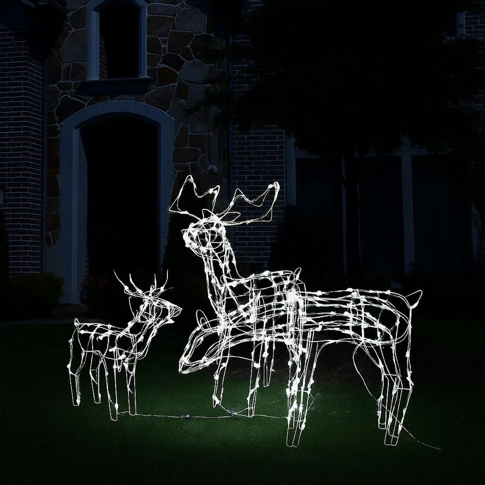 Meyi 3pc Outdoor Reindeer Family Christmas Decor, 229 Cool White LED -BM325637