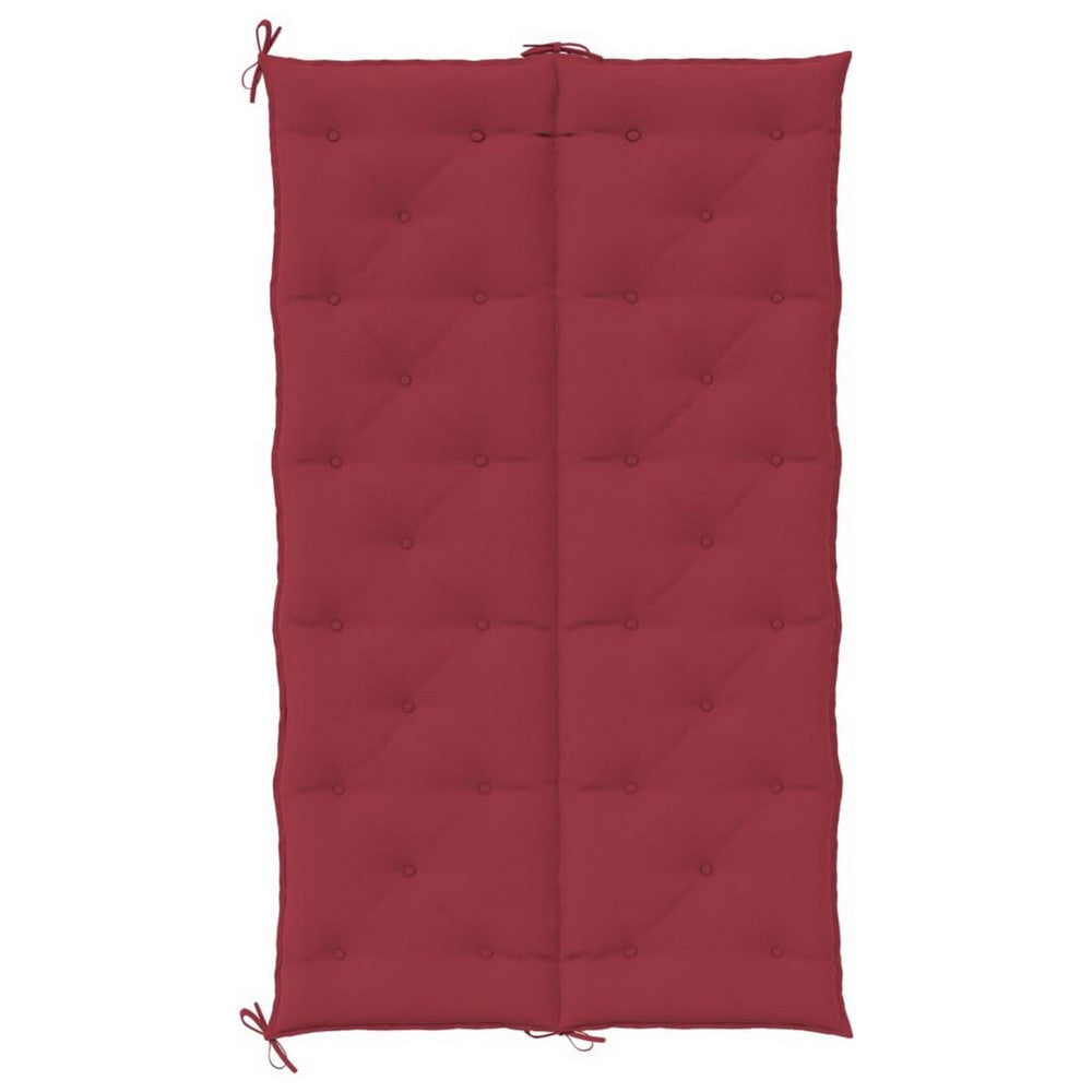 Claire Outdoor Cushion for Bench, Button Tufted Red Fabric, 71 Inch -BM325652