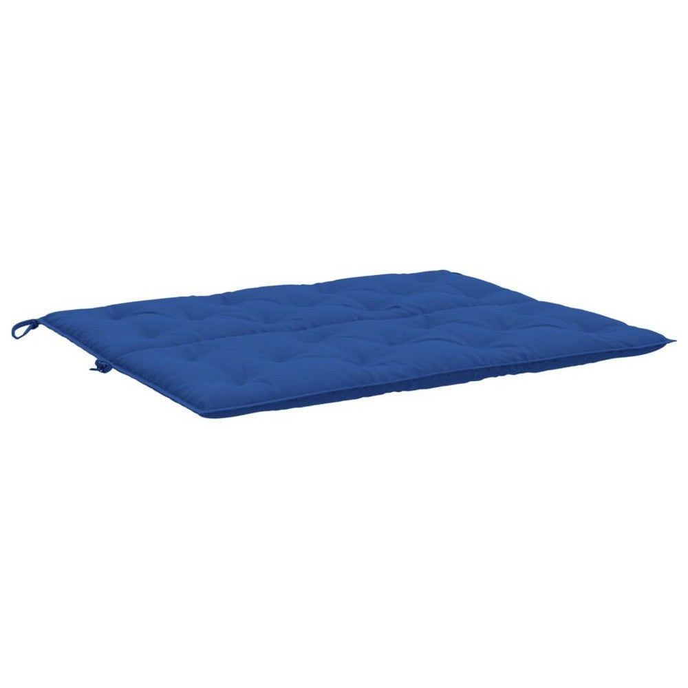 Claire Outdoor Cushion for Bench, Button Tufted Blue Fabric, 47 Inch -BM325653