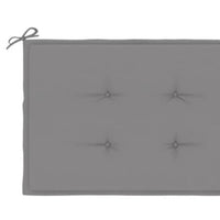 Claire Outdoor Cushion for Bench, Button Tufted Gray Fabric, 59 Inch -BM325654